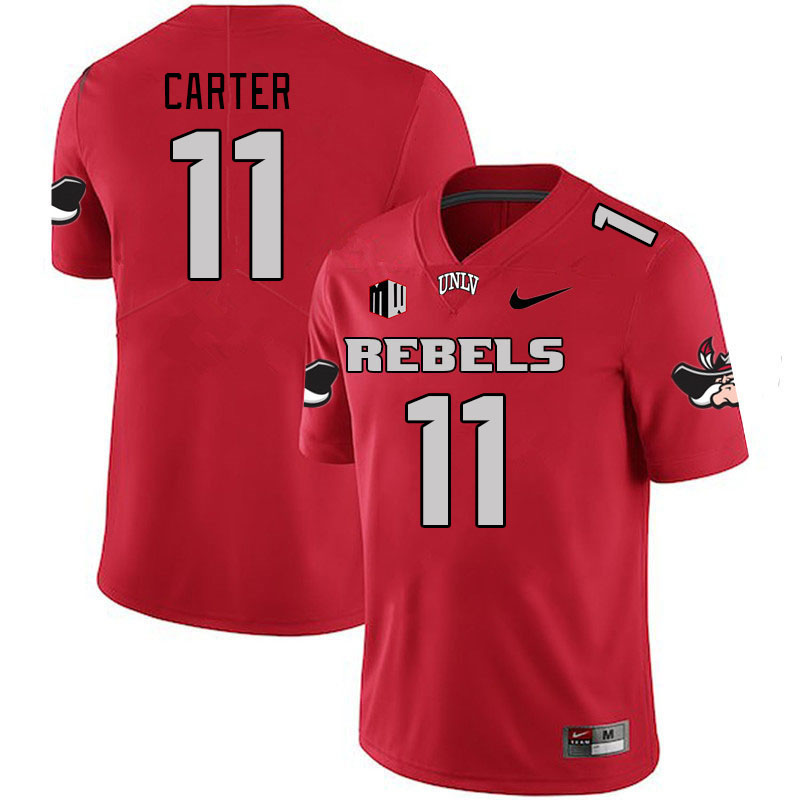 Men #11 Zavier Carter UNLV Rebels 2023 College Football Jerseys Stitched-Scarlet
